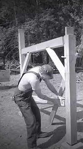 Raising My Timber Frame Blacksmith Shop By Myself (mostly)!