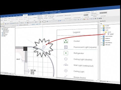 Creating Building Plan Electrical Symbols with Auto Rotation