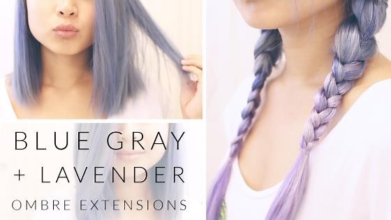 Guide to blue gray hair with lavender ombre tones
