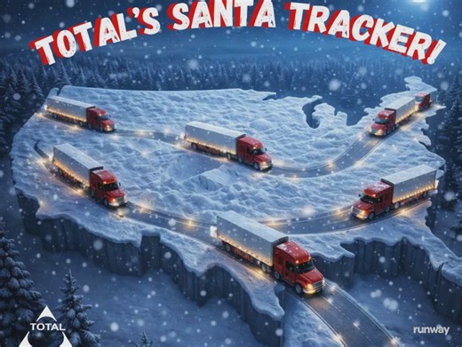 TOTAL’s Santa Tracker is LIVE! 🚛🎅 While Santa’s up in the sky, our trucks are rolling delivering the goods that make the holidays happen! 🎁 From last-minute gifts to everyday essentials, the TOTAL team is out there keeping America moving one mile at a time. Drop a 🎅 if you see a TOTAL truck near you and shout out our drivers who are helping make Christmas happen! #TOTALTransportation #SantaTracker | Total Transportation of Mississippi