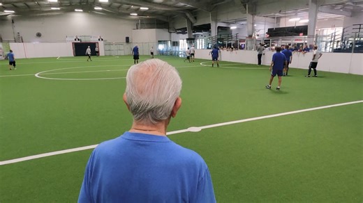 For 2 hours, twice a week, this group of men over 60 years old gather in Richardson to play soccer