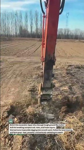 Excavator Ripper Beast Tearing Hard Soil Fast! 💥🚜 #FarmTech #HeavyDuty #AgriTools