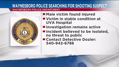 Waynesboro police searching for suspect after shooting incident