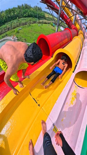 bella ciao playground parkour waterslide reverse watersliding pov 😱