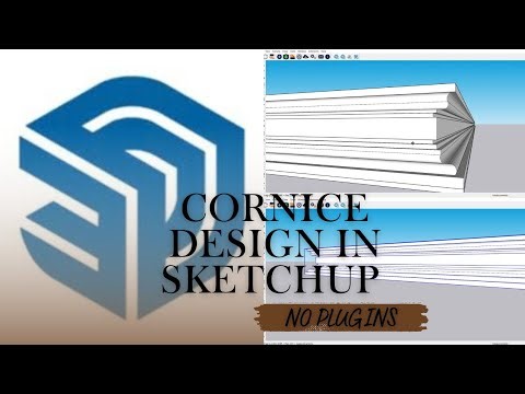Cornice Design in Sketchup | Easy Tutorial | No Plugins Needed✅️