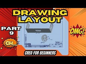 Part 9 - drawing layout tab- Creo parametric tutorial for Beginners -step by step 3d modeling basics