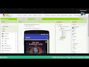 Create Spotify App In MIT App Inventor.