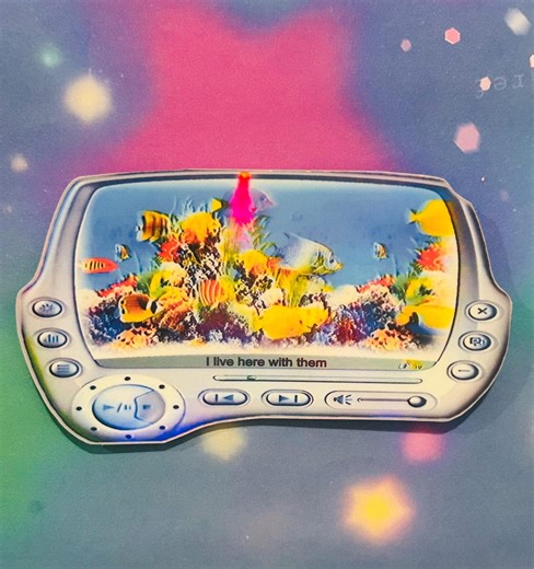 Y2k Frutiger Aero Fish Tank Holographic Sticker - Etsy