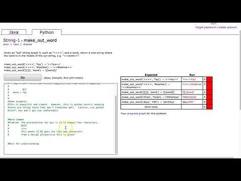 Codingbat - make_out_word (Python)