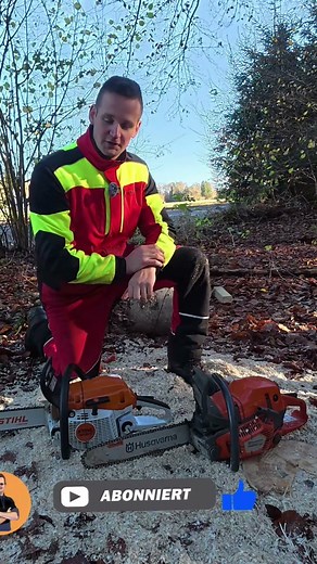 Stihl vs. Husqvarna - Which chainsaw uses more fuel? #chainsaw #firewood