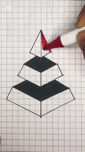 Amazing 3D Pyramid Drawing 🔺✨ | Optical Illusion Art