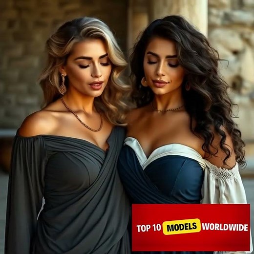 Passionate Kiss Two Women in Ancient Greece Share a Sensual Moment #lesbian #lesbian #love #kiss