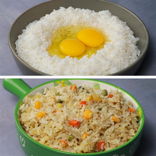 Teach you a New Trick to Make quick Delicious Leftover rice recipe | Our Recipe