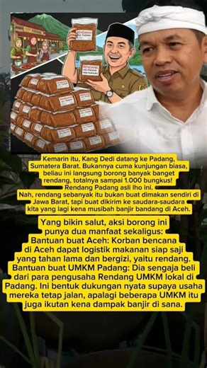 GUBERNUR JABAR BORONG 1000 RENDANG?! BUKAN BUAT JAWA, TAPI DIKIRIM KE SINI! #dedimulyadi #kdm