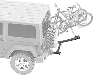 HYPERAX Swing Away Adapter for Driver/Passenger Side with 120 Degree Swing Away Arm, Hitch Mounted Bike Racks Extension Accessory for Trucks, SUVs, and Cars (Passenger Side)