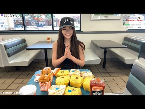 [April 30, 2025] 10,000 CALORIE CHALLENGE - FULL WHATABURGER MENU | itsKatchii VOD w/ chat