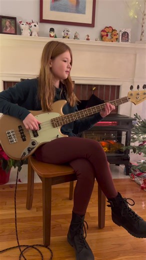 This Christmas by Donny Hathaway - throwback to Christmas 2022 (Age 11). One of our favorite Christmas songs! Happy Holidays! 🎄☃️❤️🎁🎸🐅 I’m playing my @Fender Mustang, Golden Lady 🎸💃⭐️💛 - - - - - - #basslove #basslife #instabass #instaofbass #bassgram