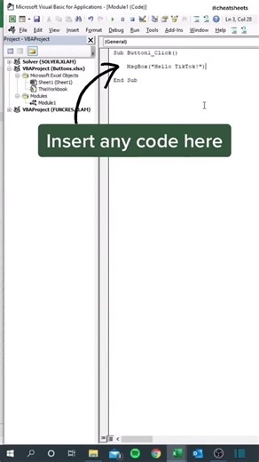 Creating your first Button with Excel VBA 720P #excel #exceltricks #microsoftexcel