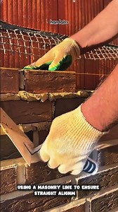 Laying Facing Bricks for a House Facade#shorts #construction #satisfying #builder #shortvideo #fyp