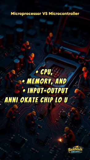 “Microprocessor vs Microcontroller🧠⚡#Microprocessor#Microcontroller#MPvsMC#Electronics#youtubeshorts