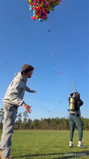 What happens if you try to lift a person using ONLY balloons?”