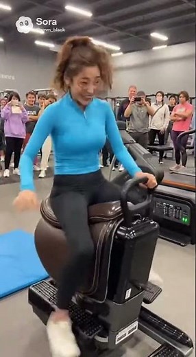 Gym Rodeo Machine Freaks Out! crowd Loses It 😅