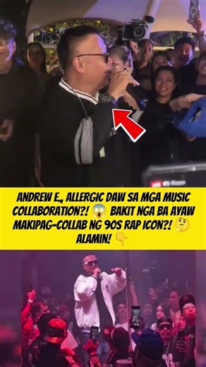 Andrew E., allergic nga ba sa music collab?! 😱🎶 #AndrewE #PinoyHipHop #ShowbizNews #OPM Rap