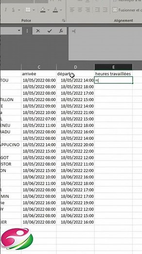 Comment calculer les heures de travail sur Excel avec cette astuce #shorts #excel