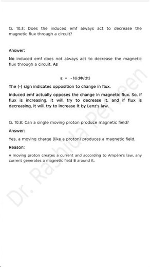 Notes Exercise Short Answer Questions chapter 10 Electromagnetism ALP (smart syllables) Class 11