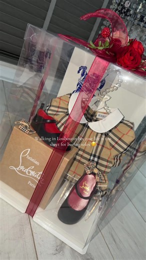 Baby Girl's First Red Bottoms: A Special Birthday Moment