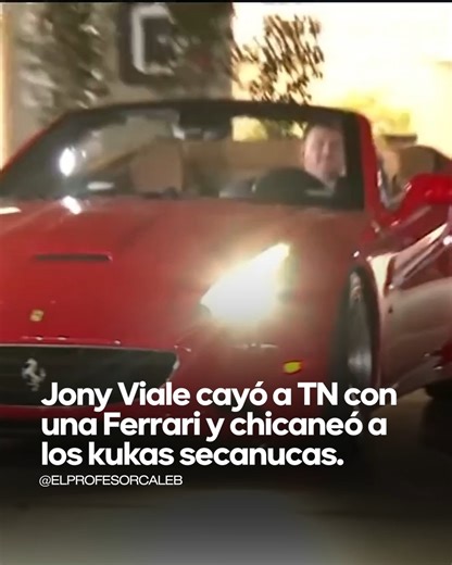 Caleb Godoy | Volvió el terror de los kukas: cayó Jony Viale a TN con una Ferrari chicaneando al kirchnerismo por su defensa del Chiqui Tapia. CHAD 🐐 | Instagram
