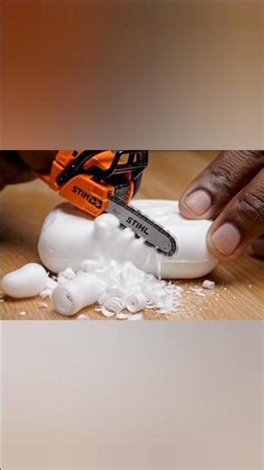 Mini Chainsaw Cutting Soap 🧼 Super Satisfying Video