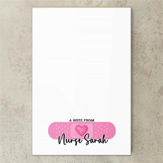 Personalized Nurse Note Pad, Custom Name Stationery, RN LPN CNA Notepads, Nurse Appreciation, Doctor Notepads, Gift for School Nurse - Etsy