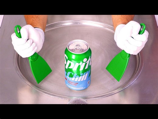 How to make the Coolest Sprite Chill Ice Cream Rolls Ever! (ASMR)