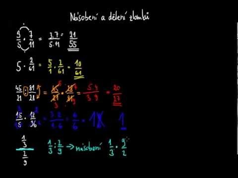Zlomky - dělení, násobení