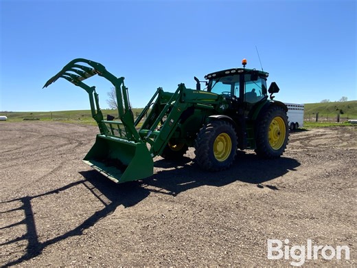 2019 John Deere 6145R MFWD Tractor W/640R Grapple Loader | Agriculture