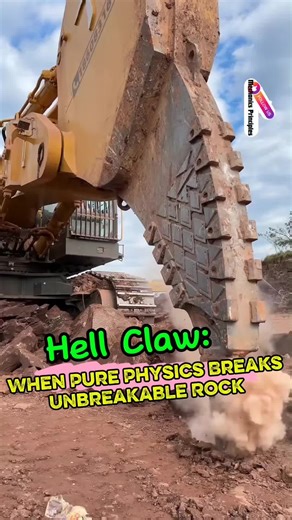 Hell Claw: When Pure Physics Breaks Unbreakable Rock Follow for More Mechanics/Mechanical Principal, Science and Technology Videos. Like❣️ comments📋 Share📤 . #hellclaw #mechanicalengineering #engine #mechanics #mechanical