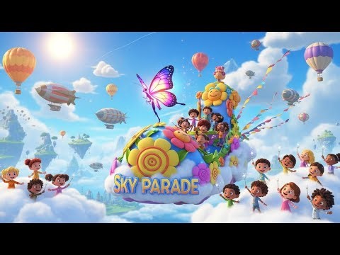 Dancing Butterfly on Sky Parade 🦋🌈 | Fun Learning Video for Kids | Preschool Educational Adventure