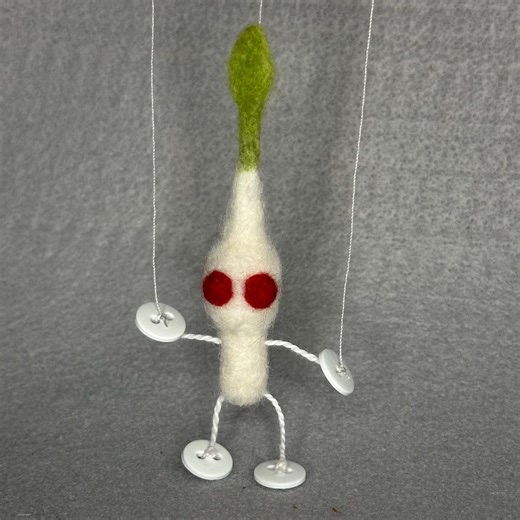White Pik Mini Button Puppet - Etsy
