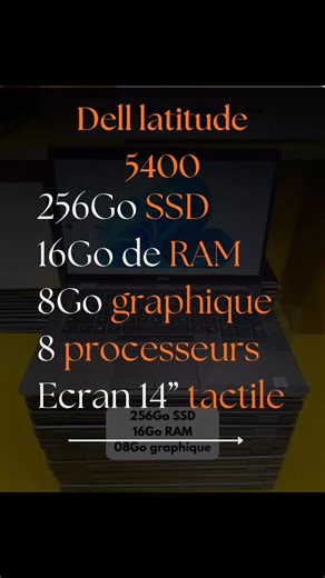 Kem electronics on Instagram: "🔥UNE OFFRE EXCEPTIONNELLE ! 💻*DELL LATITUDE 5400 Intel CORE I5 8th Génération- Seulement 150 000 FCFA !* 💯Puissance + Vitesse + Style👌🏽 😍 - L’ordinateur portable de vos rêves est ici ! 👉🏾[Core i5 | 8e génération] CPU 1.90Ghz up to ~ 3.5 GHz turbo bost - Des performances ultra-rapides ! 👉🏾[16 Go de RAM | 256 Go de SSD] - Dites adieu au décalage ! 👉🏾[Clavier rétroéclairé | Type-C | Webcam] - Parfait pour travailler et jouer ! 👉🏾[Windows 11] - L’expérien
