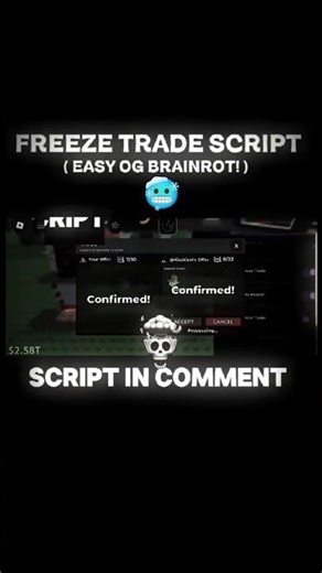 Freeze Trade Script In Steal A Brainrot 🥶 #roblox #stealabrainrot #richplayers #stealabrainrot #fyp