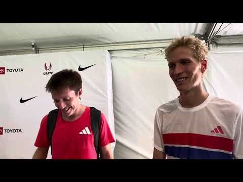 Nathan Green after Luke Houser after 1500 final at USAs