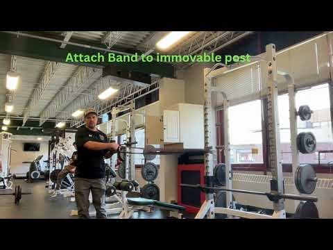 Anti rotation core exercise: Standing Band Isometric
