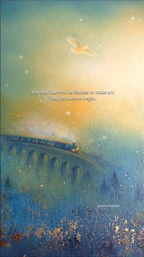 You don’t have to be fearless to make art 🎨✨️ #acrylicpaintings #harrypotterart