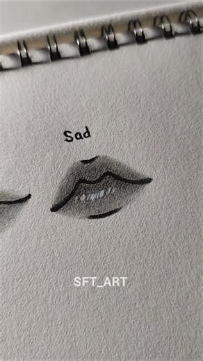 Drawing lips ( happy and sad) ✨ #drawing #lips #howtodraw #sketch #art #tutorial #shorts