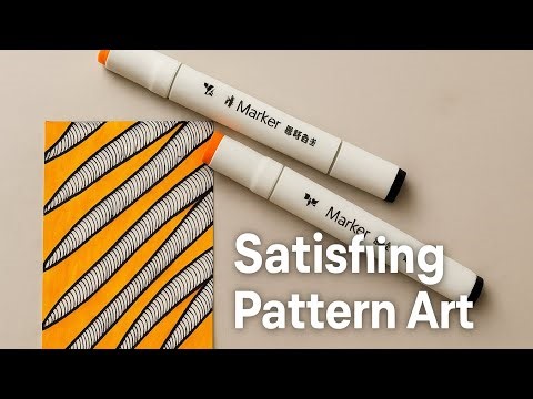 Easy & Satisfying Marker Pattern Art 🧡 | Relaxing Drawing for Beginners