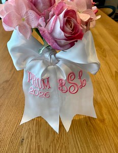 Prom Bouquet Ribbon Personalized | Custom Monogram Satin Sash | Prom 2026 Bouquet Wrap | Homecoming Ribbon | Graduation Keepsake - Etsy