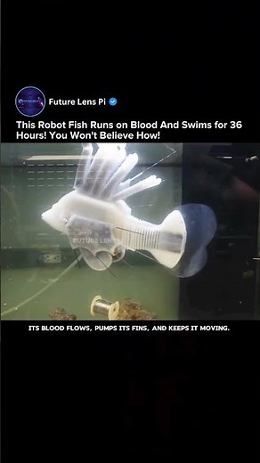 Robotic Fish Runs on Electronic Blood | 36 Hours of Continuous Swimming! #robot #fish #shorts #tech