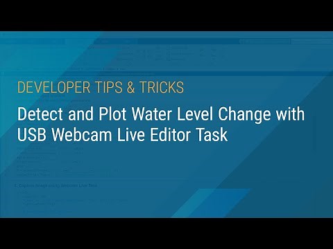Detect and Plot Water Level Change with USB Webcam Live Editor Task