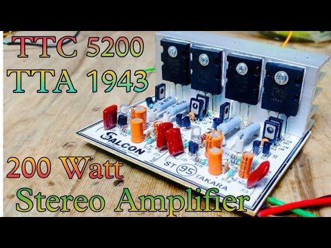 2sc5200 TTA 1943 power amplifier circuit 200 watt // TTC 5200 transistor stereo